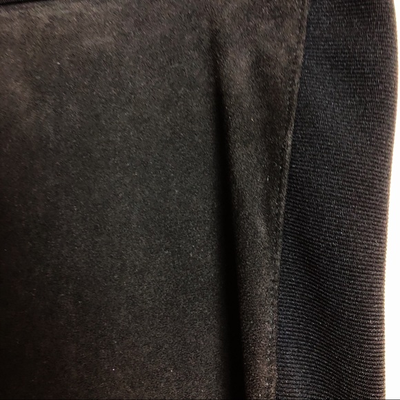 H&M Thick Black Ribbed Leggings Faux Suede - Picture 3 of 7